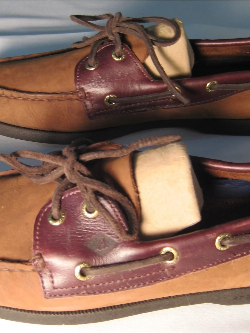 Sperry Two-Tone Tan and Dark Brown Men's Boat Shoes